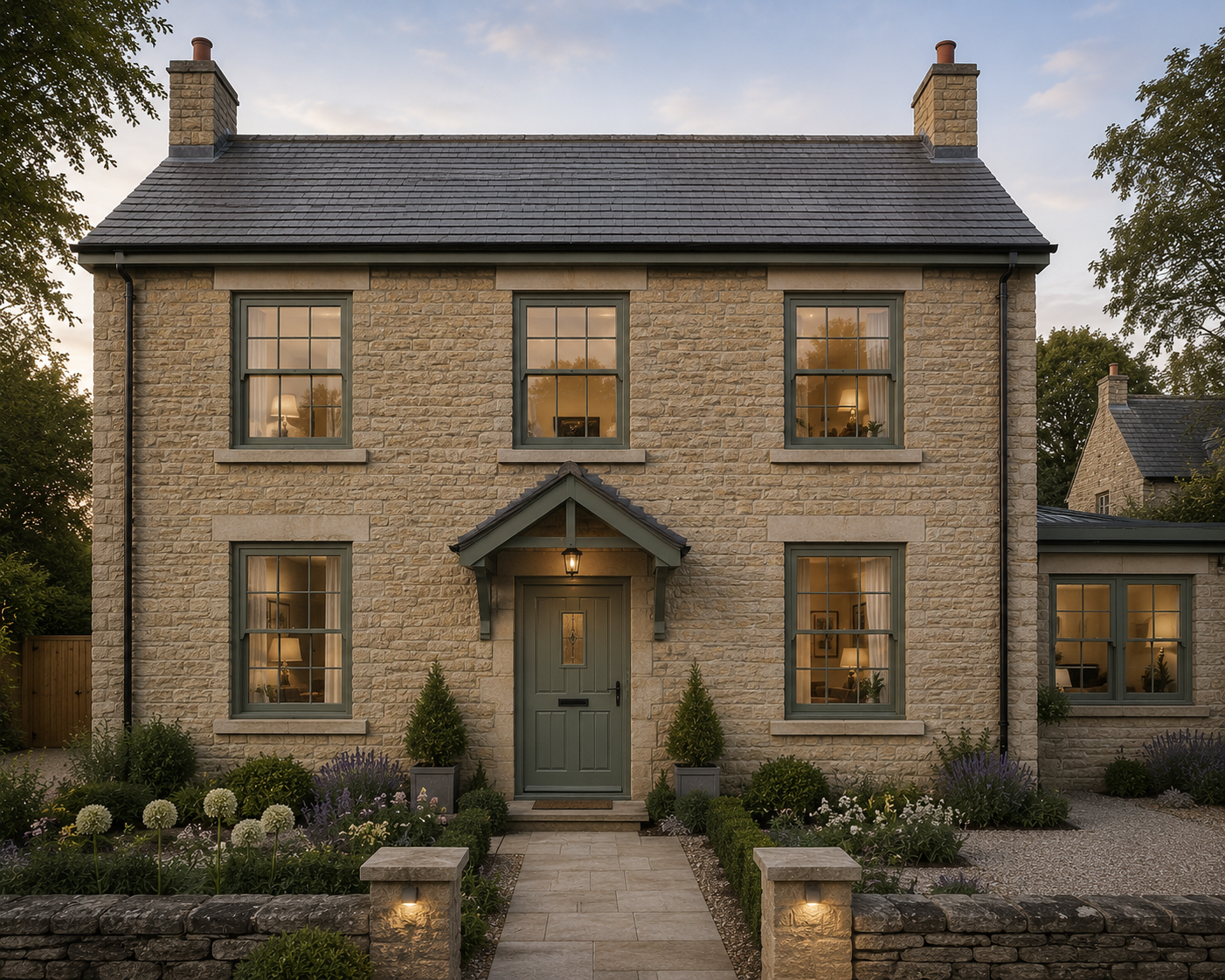 Home exterior with windows